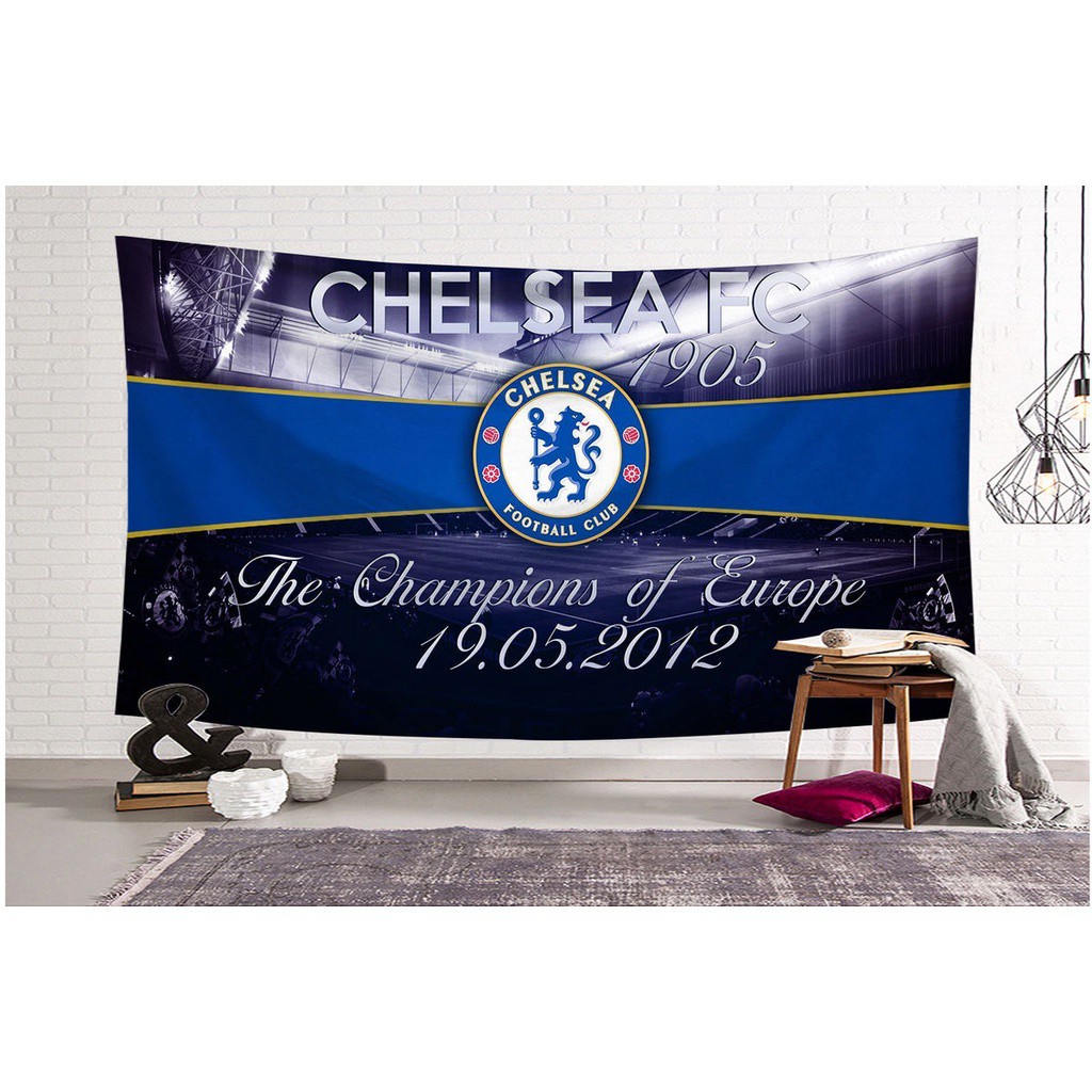 Thảm Treo Tường Trang Trí In Hình Câu Lạc Bộ Chelsea