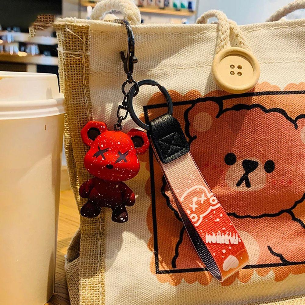 Móc Khóa Hình Gấu Bông Màu Gradient Dễ Thương