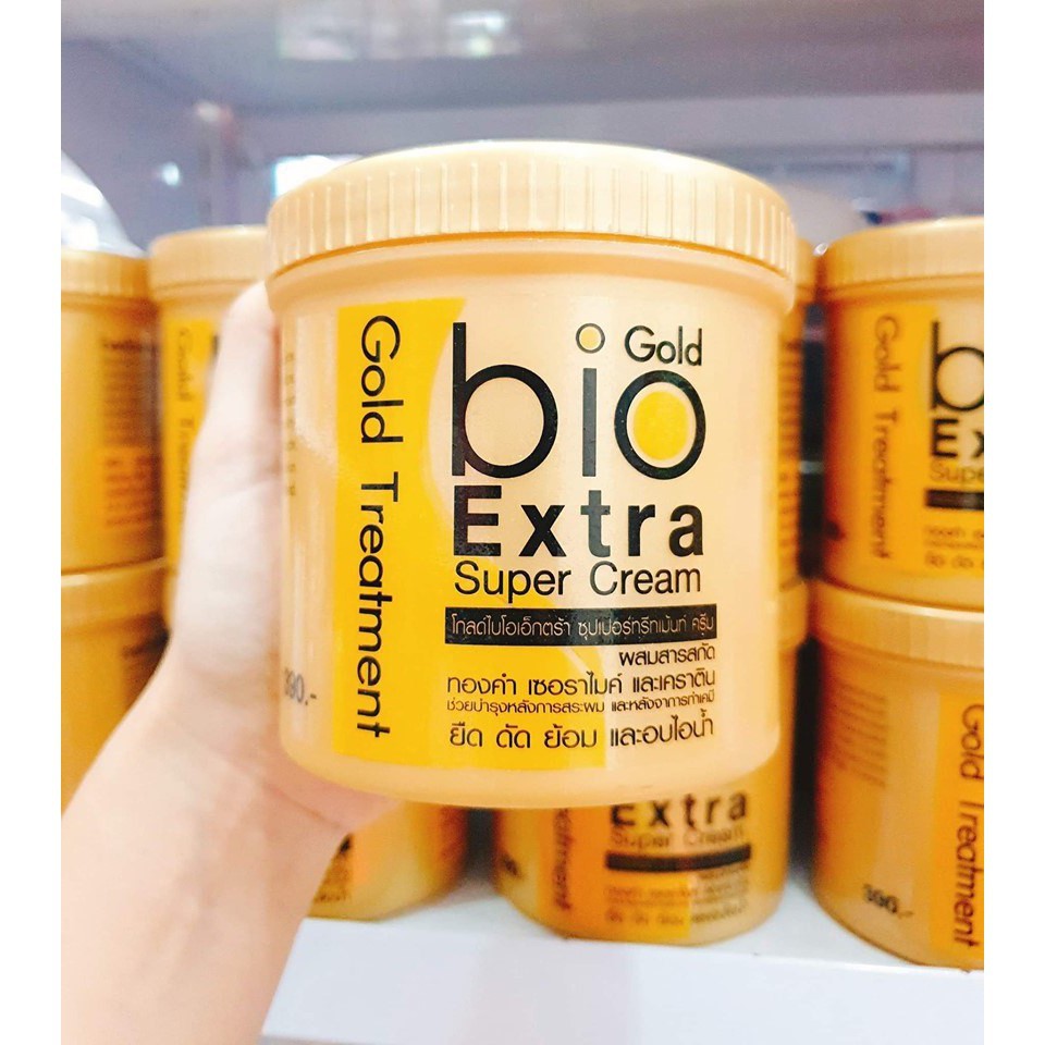 Ủ tóc Thái Lan Gold Bio extra super cream 500ml phục hồi tóc, siêu mượt 8850805000451