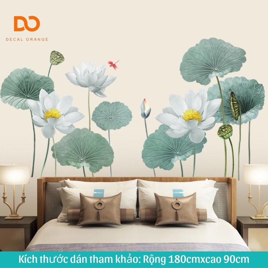 Decal dán tường, Giấy dán tường trang trí phòng ngủ, phòng khách cao cấp cây xanh hoa lá sơn thủy | BigBuy360 - bigbuy360.vn