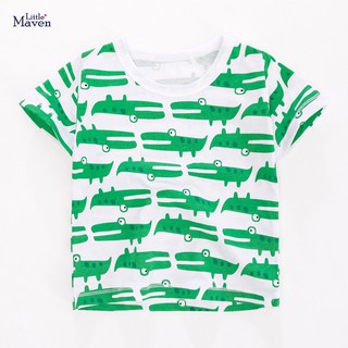 Áo thun cotton bé trai Little Maven