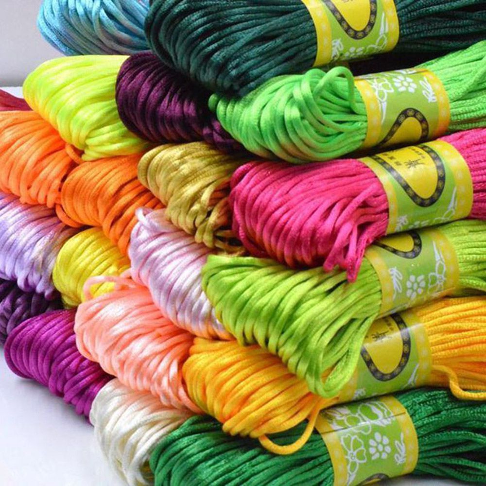 Cuộn dây vải lụa satin 2mm mềm mại dài 20m nhiều màu dùng làm đồ thủ công