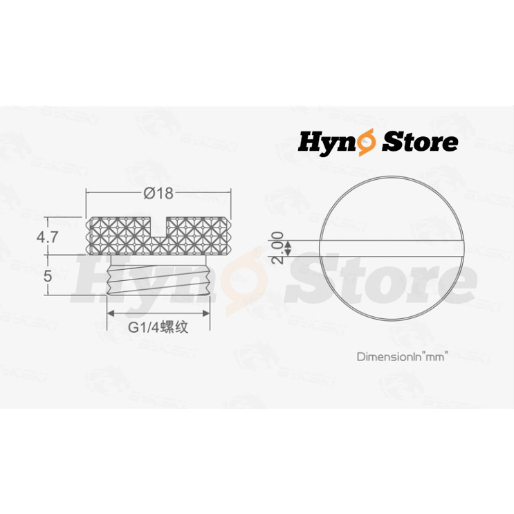 Fit stop Bykski Tản nhiệt nước custom - Hyno Store