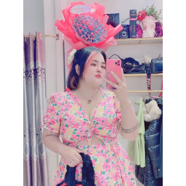 Đầm hoa ngực bigsize