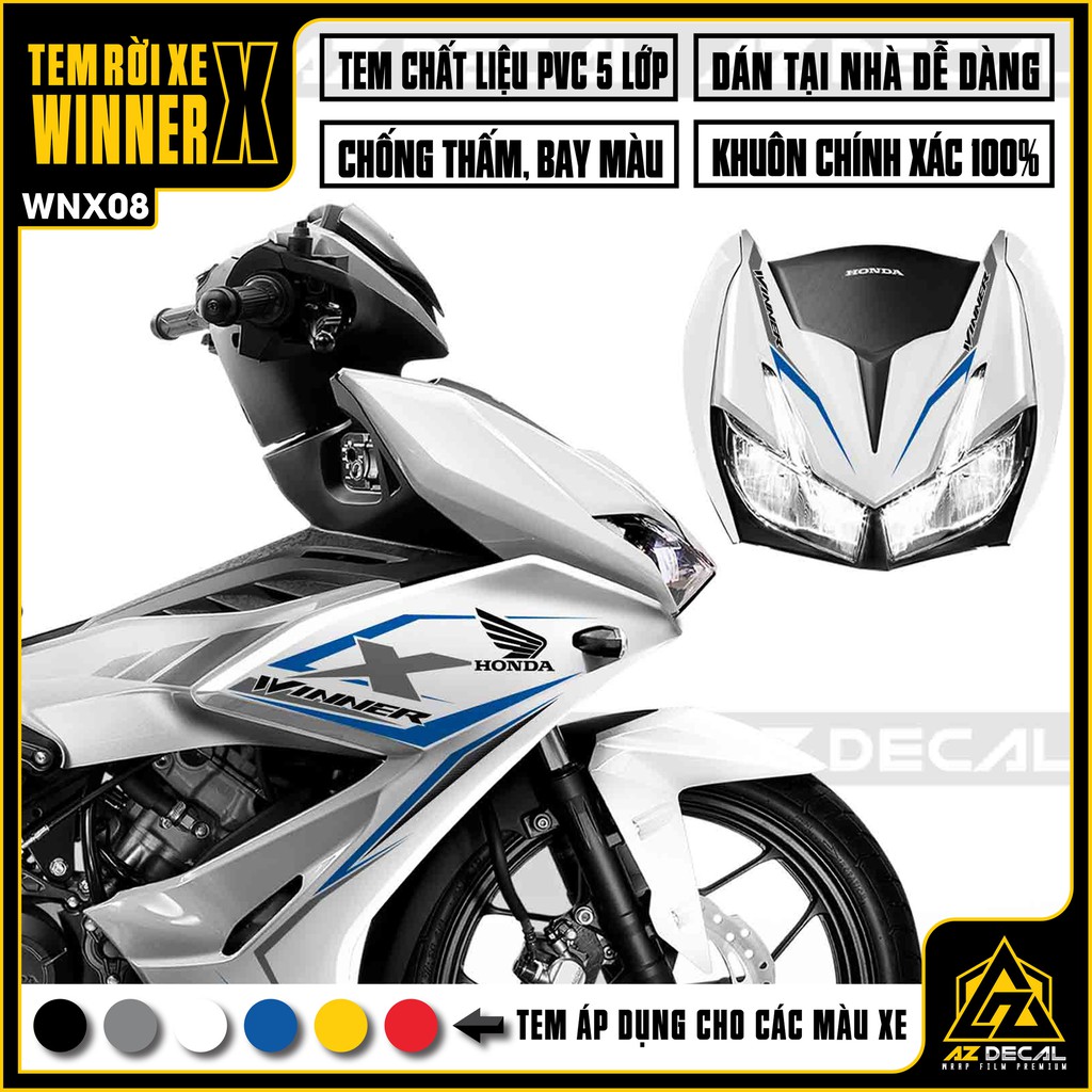 Tem Rời Xe Winner X Cách Điệu | WNX08 | Decal Chế Chất Liệu Tem PVC Cap Cấp, Công Nghệ In Hiện Đại Sắc Nét