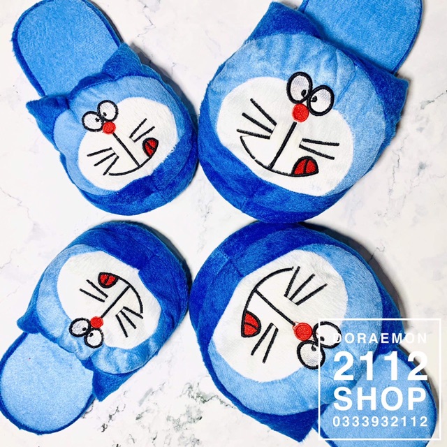 Dép bông mang trong nhà Doraemon