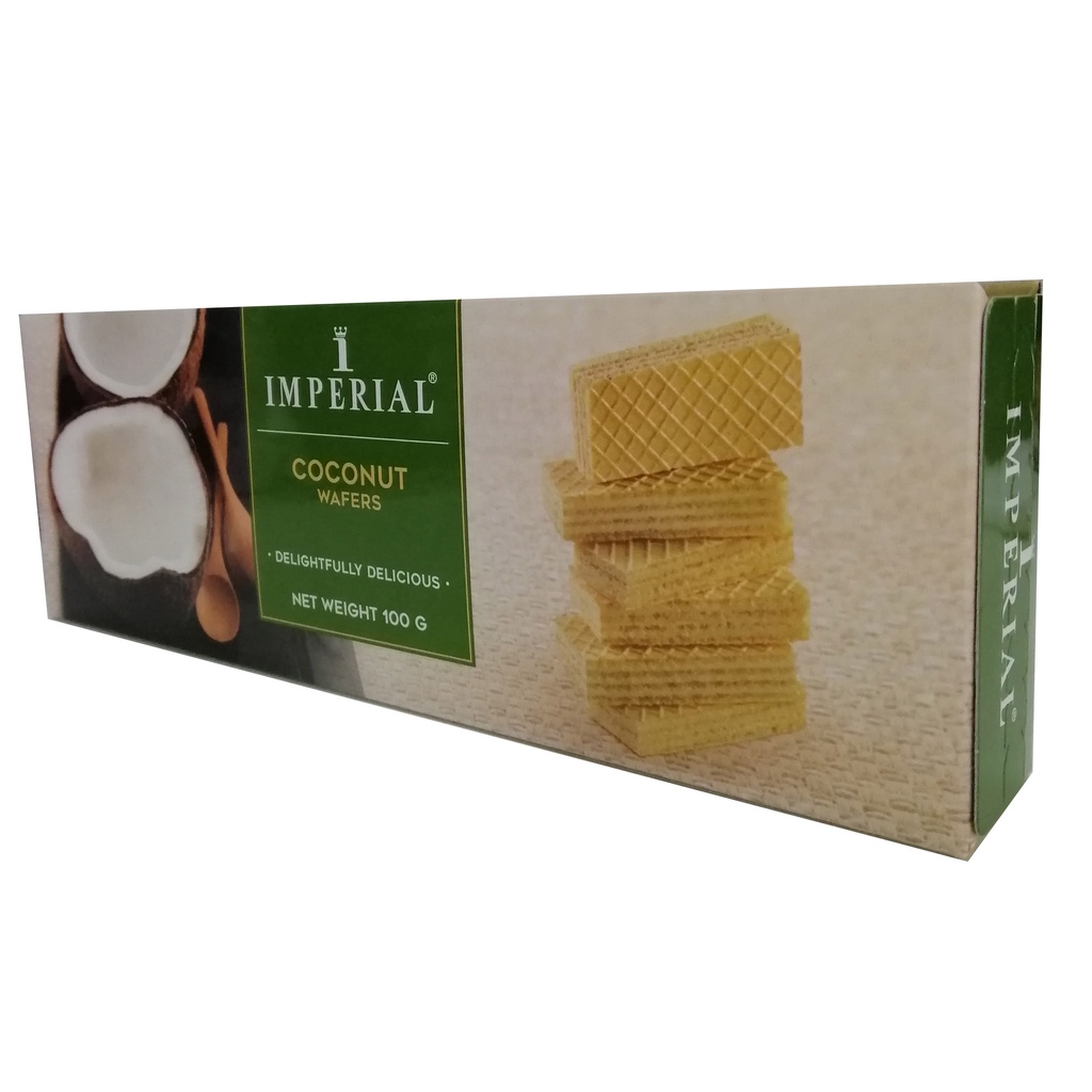 Bánh Xốp Kem Imperial Thái Lan Hương Dừa Coconut Wafers (Hộp 100g)