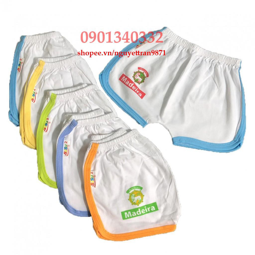 Bộ ba lỗ cho bé-Combo 5 bộ quần áo BA LỖ trắng viền màu SUSU cho bé trai(5-30kg)