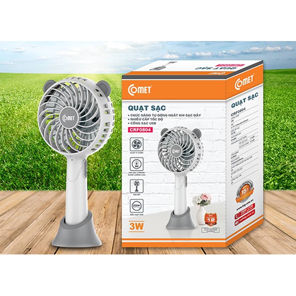 Quạt sạc cầm tay Comet CRF 0804