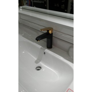 vòi Lavabo mạ Niken vàng đen