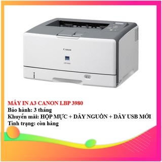 MÁY IN A3 CANON LBP 3980 - KÈM HỘP MỰC , DÂY NGUỒN , DÂY USB MỚI - AALO.VN