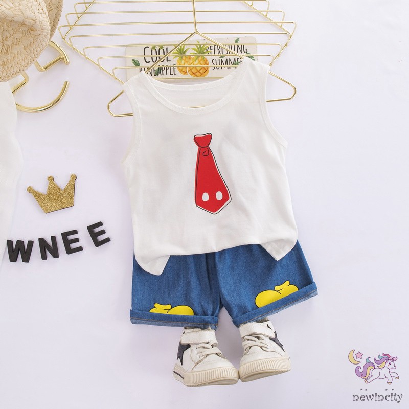 Set Áo Thun 3 Lỗ &amp; Quần Short Cho Bé Trai