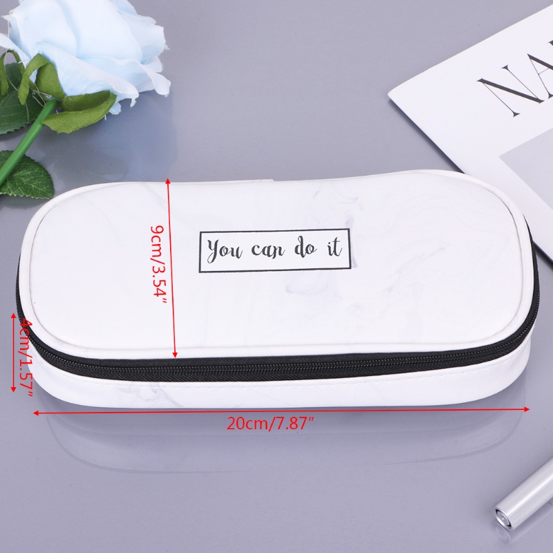 Bóp Viết Giả Da Họa Tiết Cẩm Thạch Thời Trang