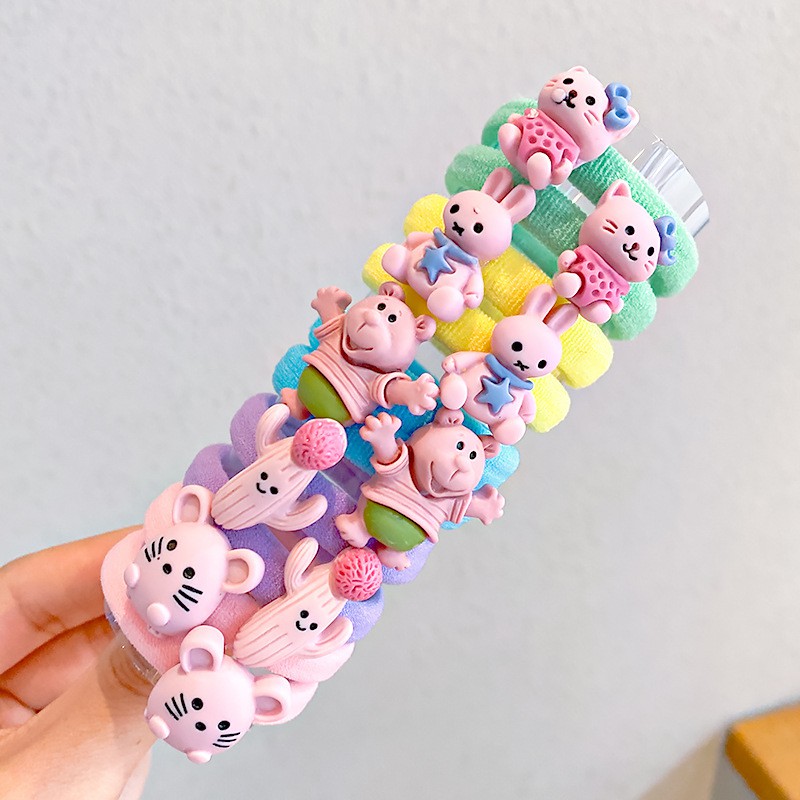 Set 10 cột tóc nhỏ dễ thương hoạt hình trái cây xinh xắn cho bé gái Tatitava