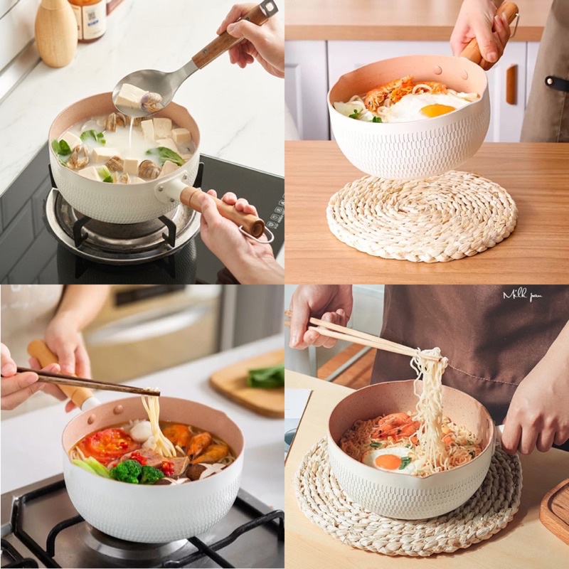 Chảo sâu lòng chống dính / Quánh nấu bột 18cm