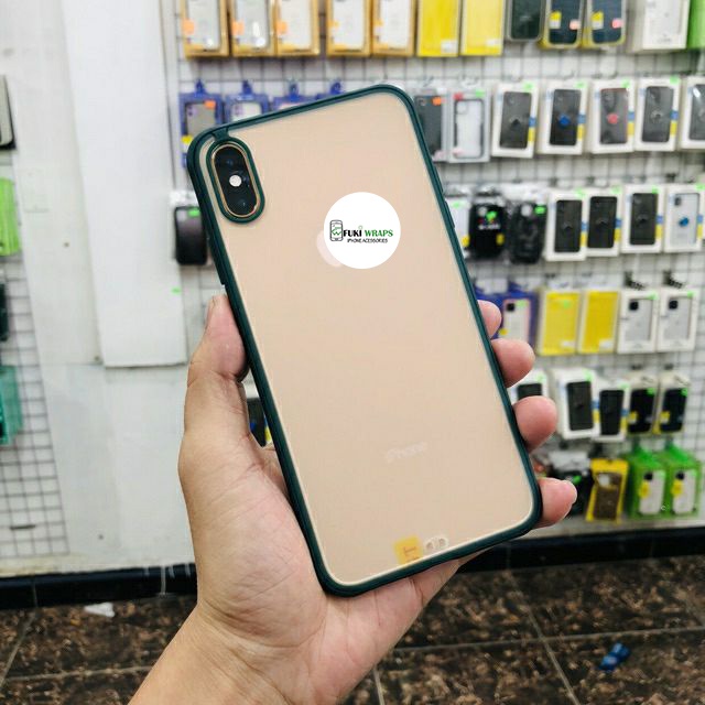 Ốp Lưng Nhám Viền Xanh Rêu 6plus 7plus 8plus X XS XSMAX 11 PRO MAX
