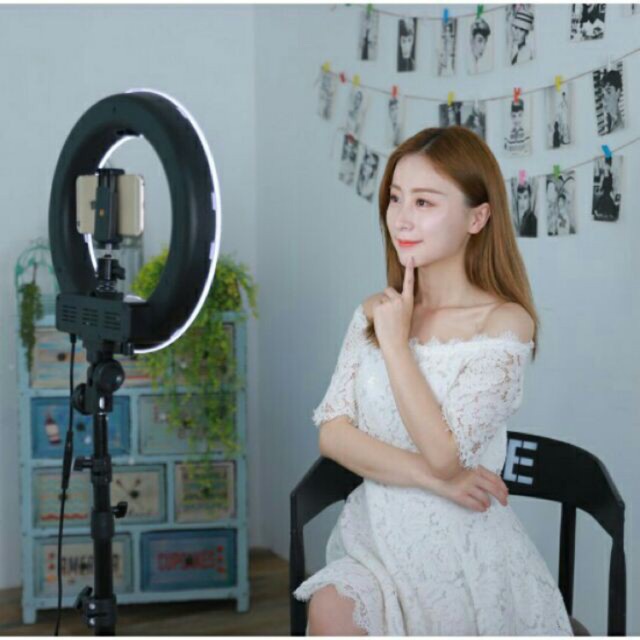 Đèn Livestream Size 36cm (Kèm Cả Chân Đỡ & Kẹp Điện Thoại)