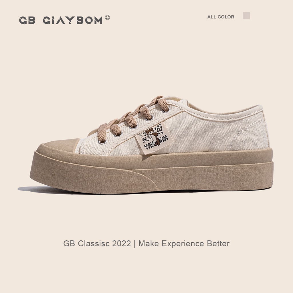 Giày Sneaker Nữ Vải Canvas Phong Canh Vintage giayBOM GB Classics B1598