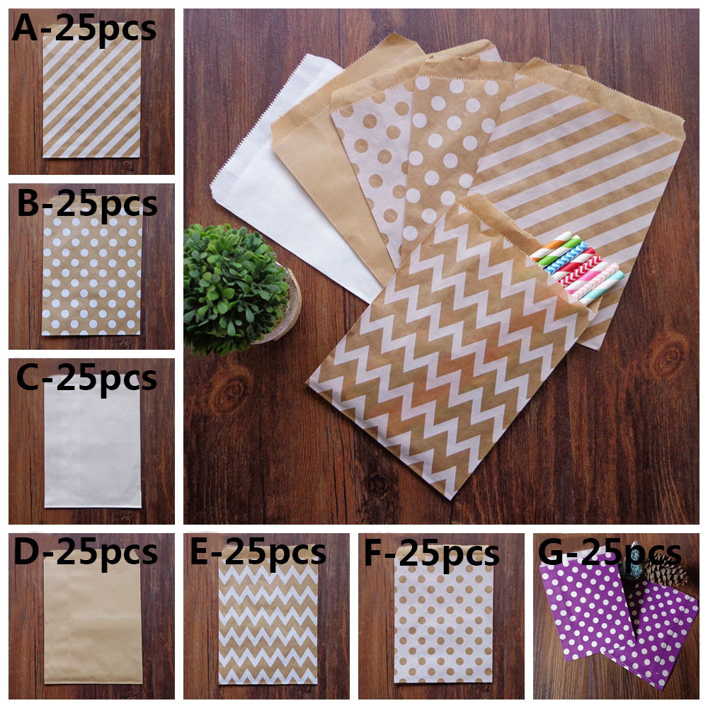 Set 25 Túi Giấy Đựng Bánh/ Bắp Rang Bơ Xinh Xắn