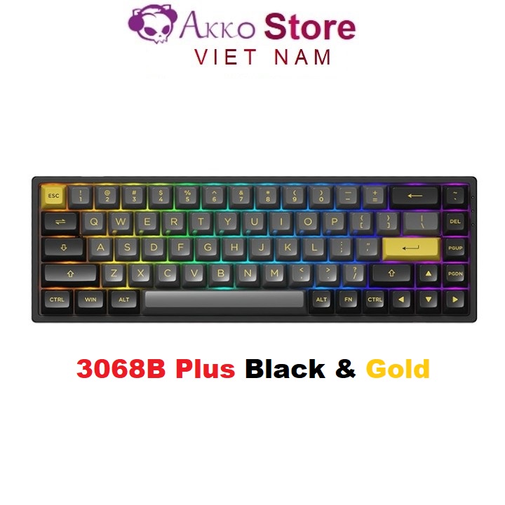 Bàn phím cơ AKKO 3068B Plus Black Gold
