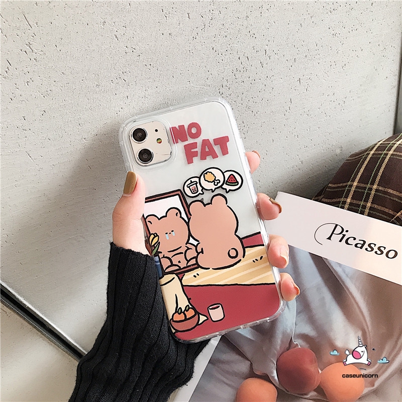 Ốp điện thoại TPU hình gấu dễ thương cho iPhone 7plus 11 Pro Max SE 2020 iPhone 6 6s 7 8 Plus iPhone XR X XS MAX | BigBuy360 - bigbuy360.vn