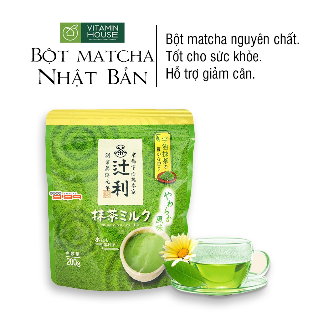 Bột Trà Xanh Matcha Sữa Kataoka Nhật Gói 190g
