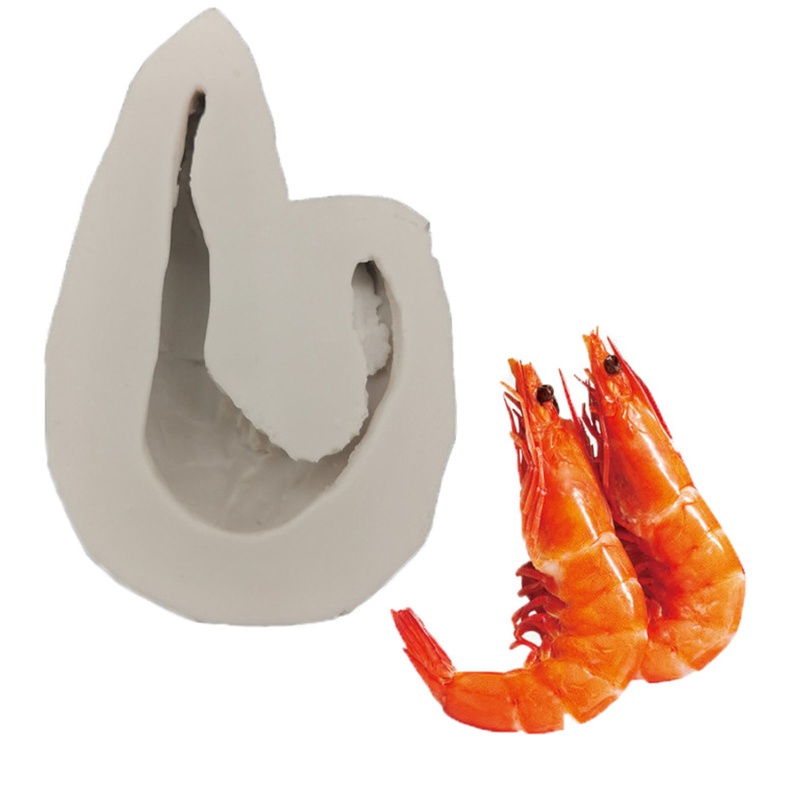 Blala 3D Shrimp Silicone Cake Fondant Mold Chocolate Candy Baking Tool Candy Sugar Craft Soap  Mould