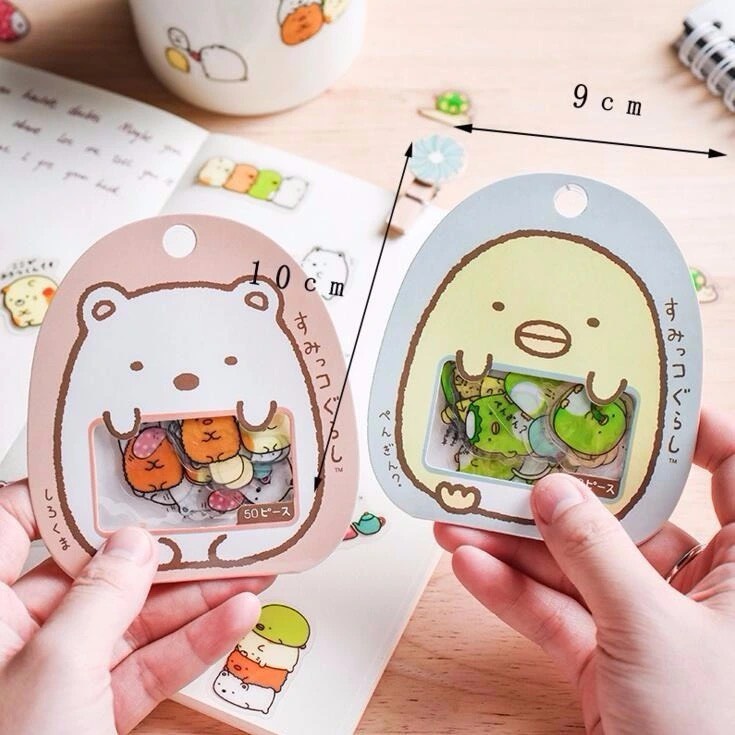 Bộ 50 sticker Kawaii dán trang trí nón bảo hiểm, laptop, điện thoại, album, sổ lưu niệm DIY