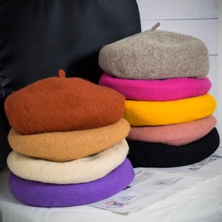 Mũ Nồi Retro Trơn Nón Beret Dạ Thời Trang Form Unisex Nam Nữ N05