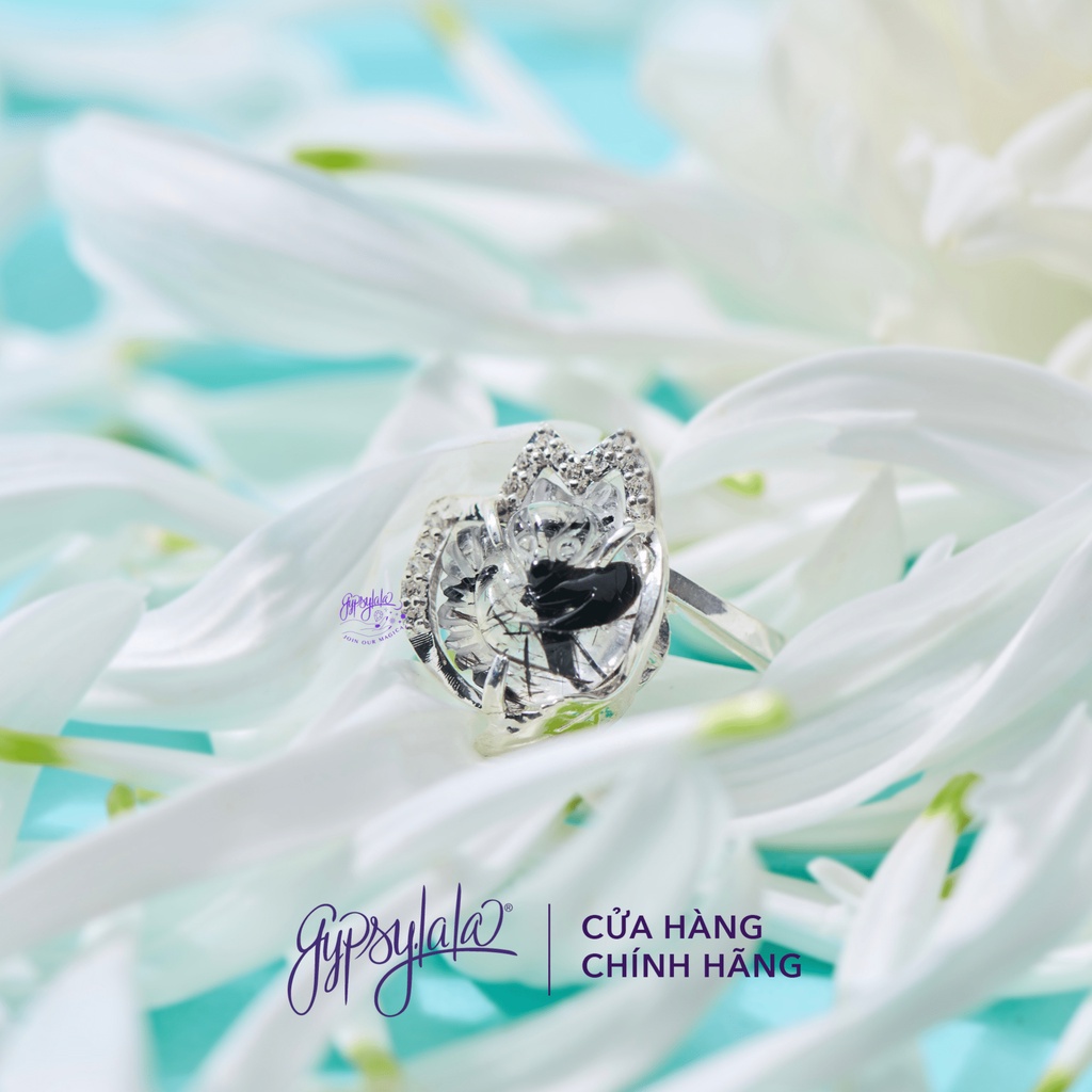 Nhẫn Hồ Ly Thạch Anh Tóc Đen SP003827 Gypsy.lala