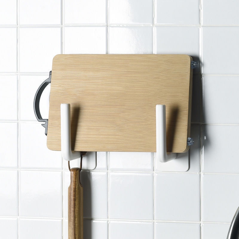 1 Móc Treo Đồ Hình Chữ L Gắn Tường Không Cần Đục Lỗ Tiện Dụng Cho Nhà Bếp / Nhà Tắm Giá Đỡ