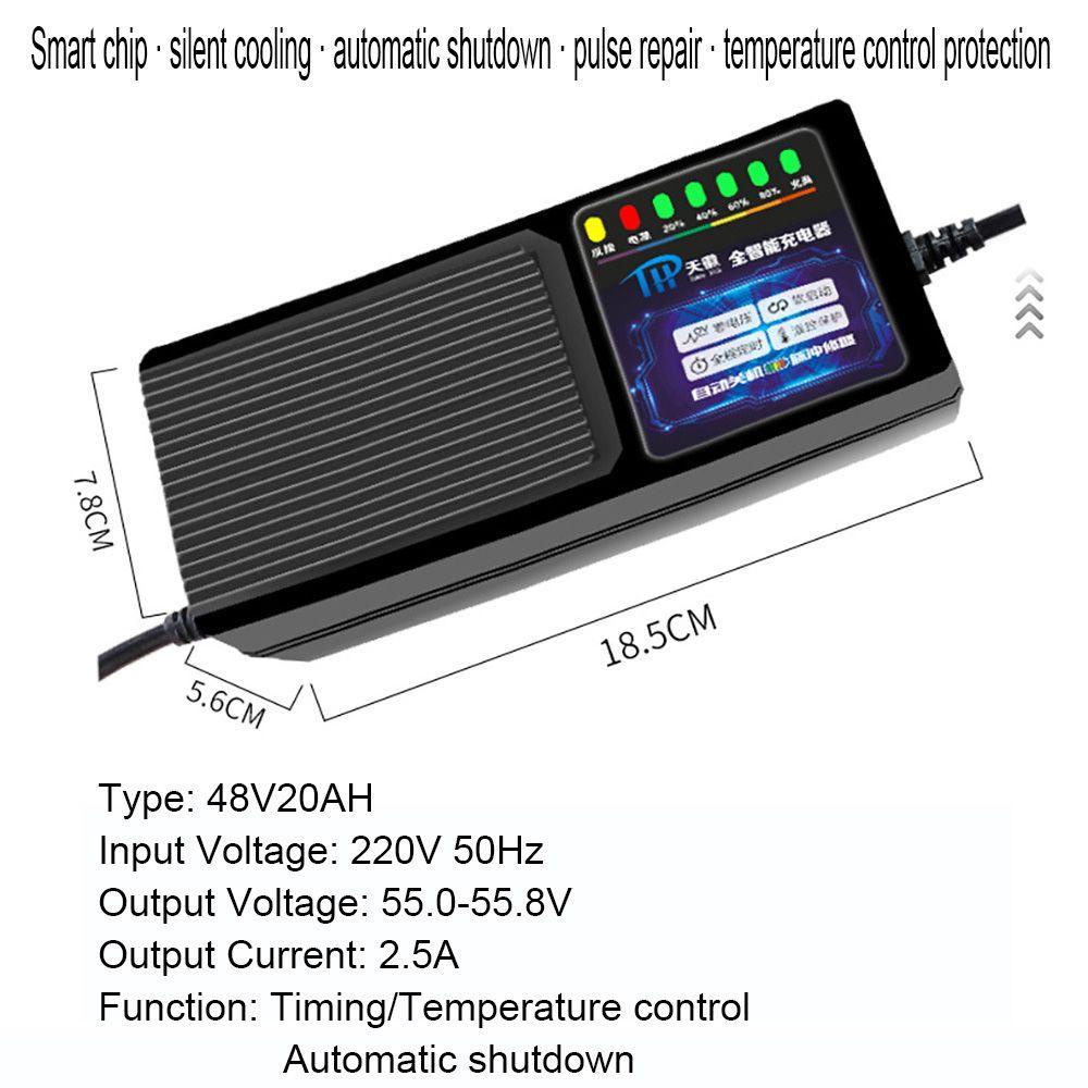 MUVAKO Bộ Sạc Pin Lithium Hình Tam Giác Tự Động Tắt Nguồn Điện An Toàn Cho Xe Đạp Điện