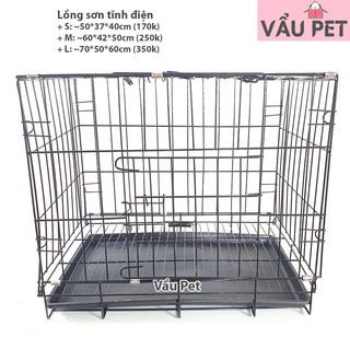 Chuồng cho chó mèo thú cưng - Lồng sơn tĩnh điện Size L