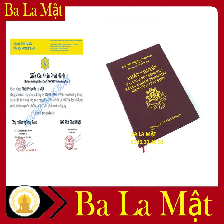 Sách - Kinh Vô Lượng Thọ Trọn Bộ Bìa Da