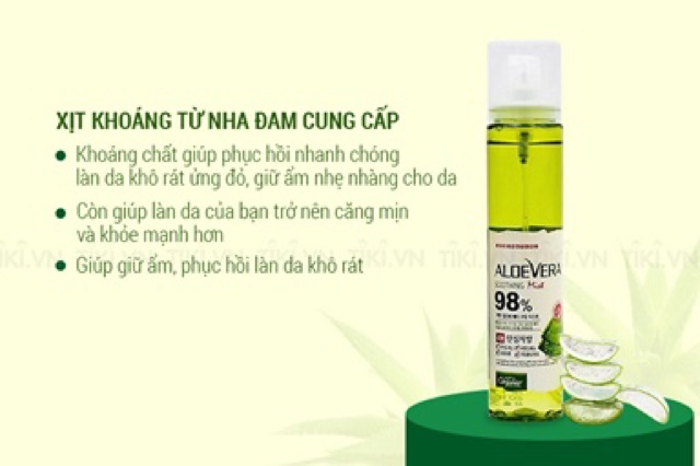 Xịt Khoáng Chiết Xuất Lô Hội Cấp Ẩm Arumtown Aloe Vera Soothing Mist 118ml | BigBuy360 - bigbuy360.vn
