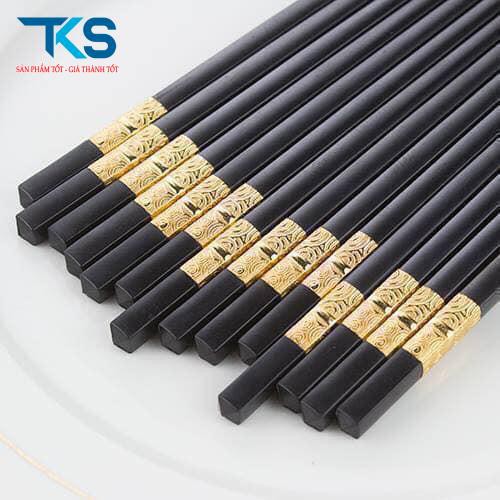 Bộ 10 đôi đũa hợp kim mạ vàng