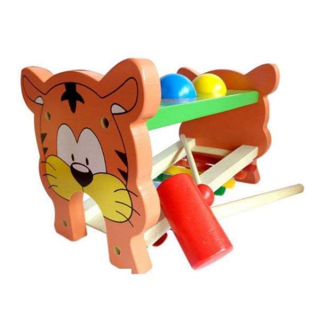 Đồ chơi gỗ gõ phát ra âm thanh cho bé