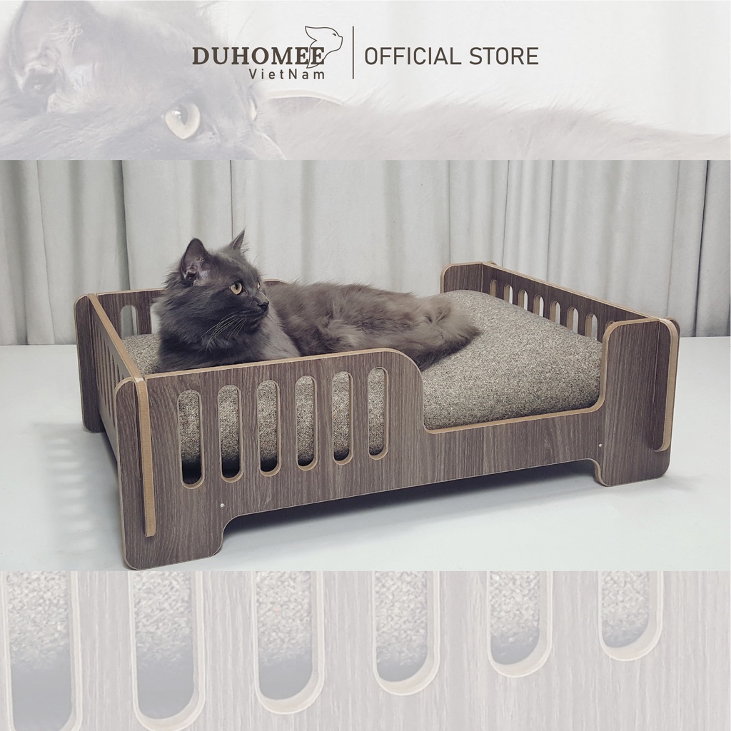Giường nệm thú cưng DONAL dành cho chó mèo thiết kế sang chảnh êm ái - Duhomee