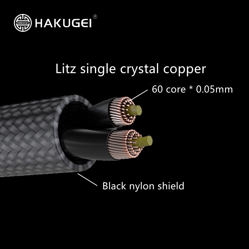 Cáp Nối Tai Nghe Hakugei Curo 24 awg Type C 0.78mm USB C
