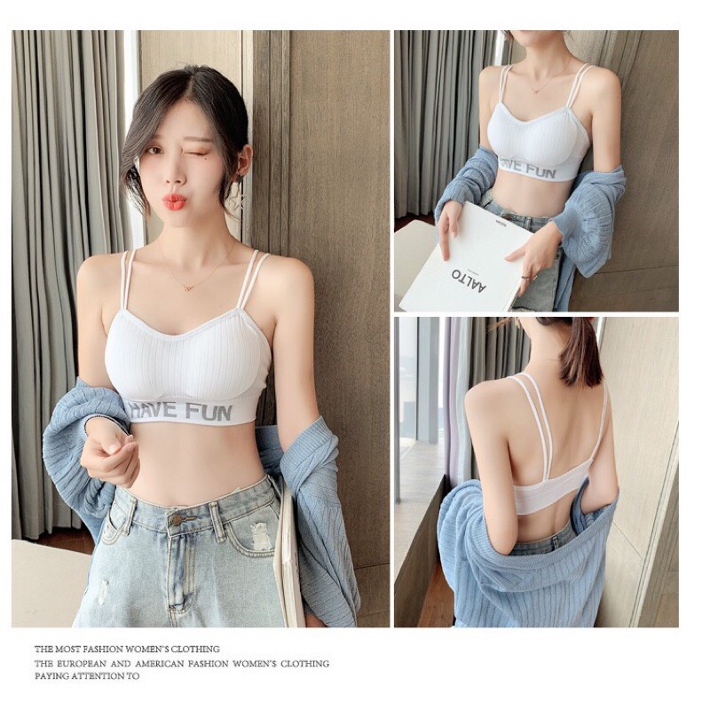 Áo Bra Cúp Ngực Dây Kép Have Fun