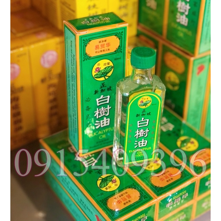 Dầu khuynh diệp hiệu Lá Sen Eucalyptus Oil 60ml Singapore
