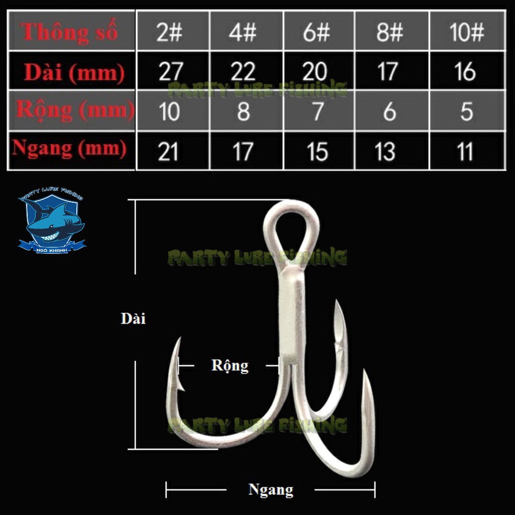 Lưỡi 3 tiêu - BKK HOOK 3X - Lưỡi lắp mồi giả câu cá - Mua nhiều giảm giá