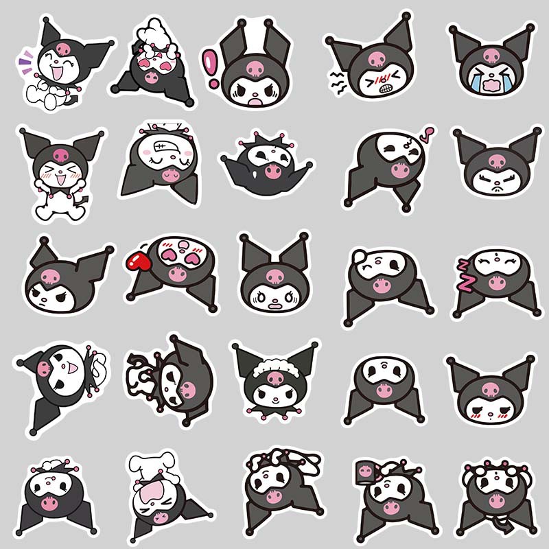 Set 100 miếng dán trang trí chống thấm nước họa tiết hoạt hình dễ thương