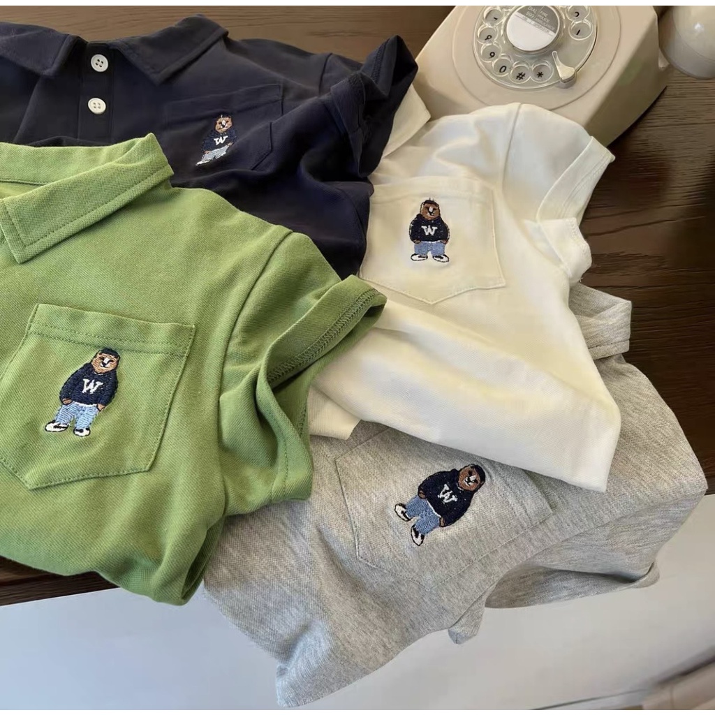 Áo Polo Trẻ Em, Áo Cộc Tay Chất Thun CottonQuần Jean Lửng Dành Cho Bé Trai Từ 5kg Đến 32kg Chaarlie Kids