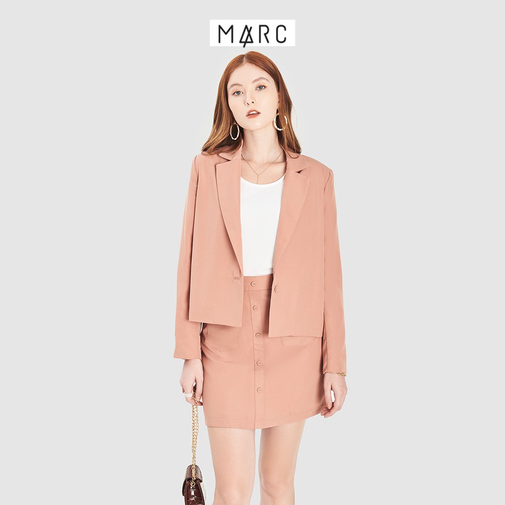 Áo blazer nữ MARC FASHION crop cài 1 nút CBVH0602
