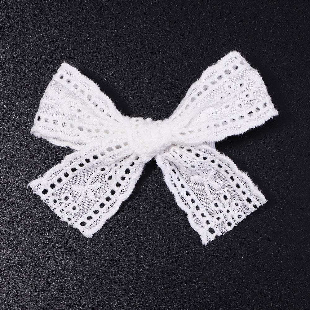 Kẹp tóc KIDSBOWS nơ ren trắng ngọt ngào xinh xắn cho bé gái