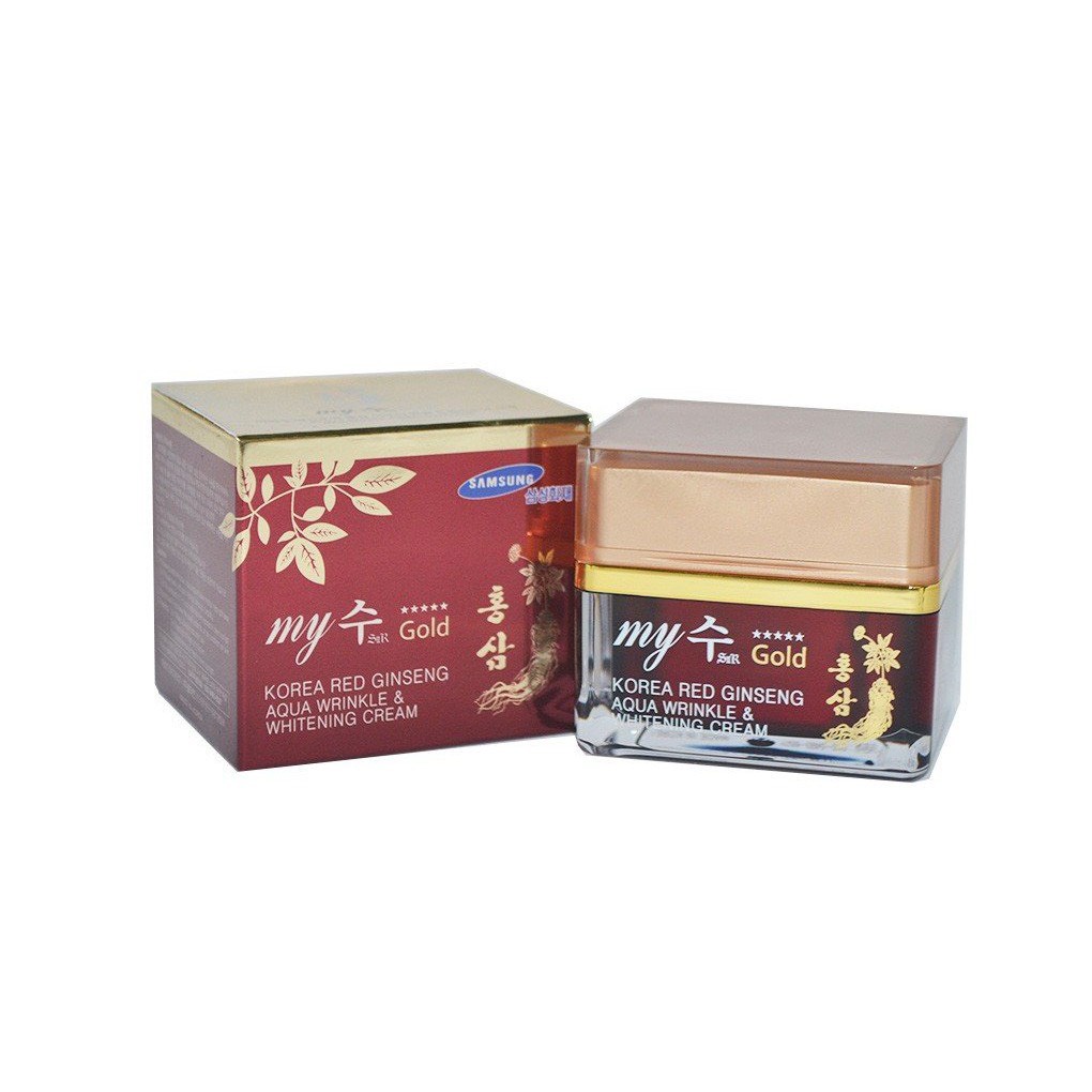 [Chính Hãng_My Gold] Kem Hồng sâm Dưỡng Trắng Da RED GINSENG AQUA WRINKLE &amp; WHITENING CREAM- 50ml