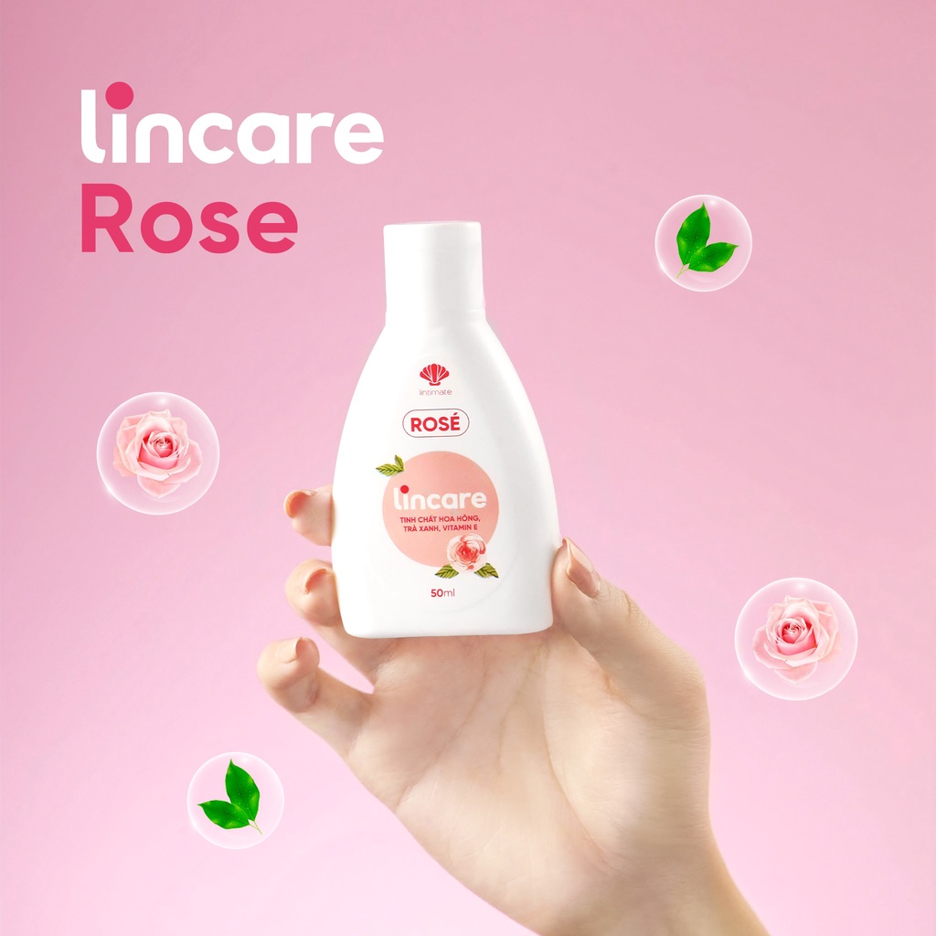 Dung dịch vệ sinh phụ nữ và cốc nguyệt san Lincare Rose Hoa hồng Pháp