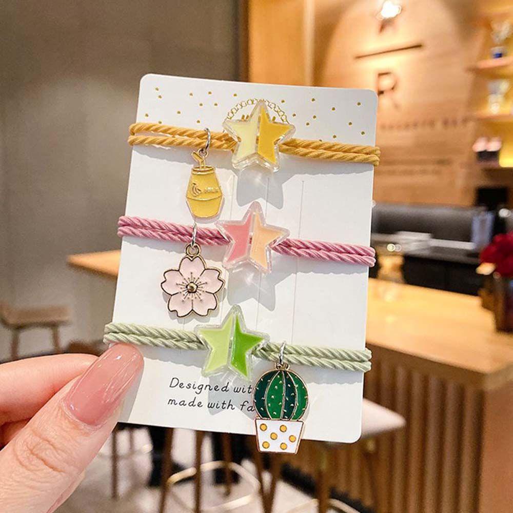 VANES1 Vòng Đeo Tay Bằng Hợp Kim Màu Cầu Vồng Dễ Thương Cho Bạn Gái / Bé Gái