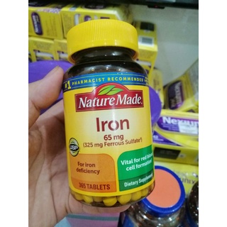 Viên uống Nature Made Iron (sắt) 65mg hộp 365 viên Mỹ